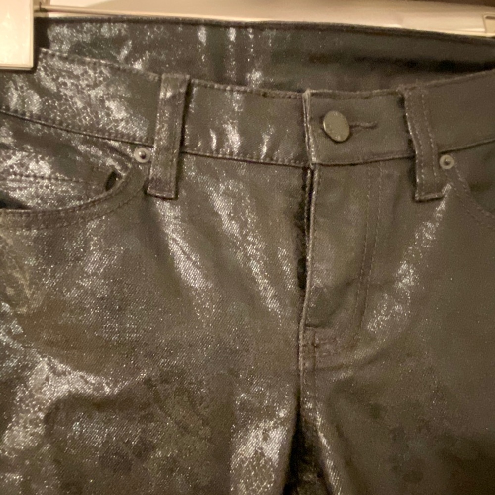 Bisou Bisou sleek leather-look black pants